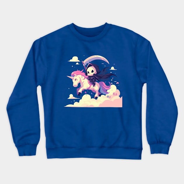 reaper on unicorn Crewneck Sweatshirt by StevenBag